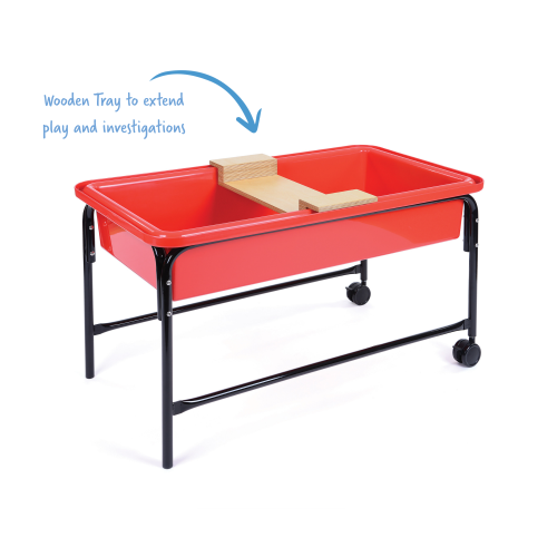Wet Sand Tray with Wooden Shelf