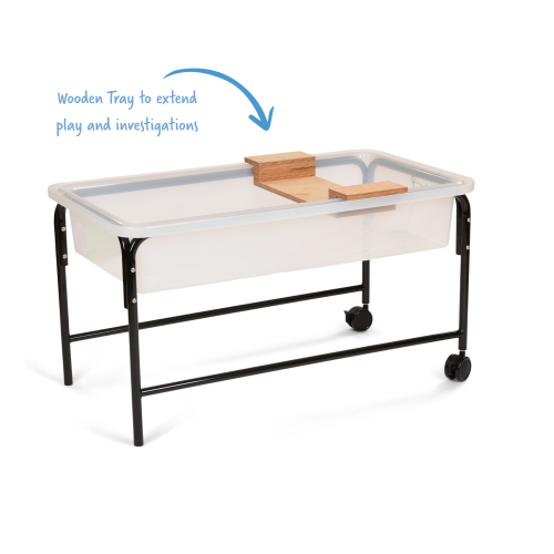 Wet Sand Tray with Wooden Shelf
