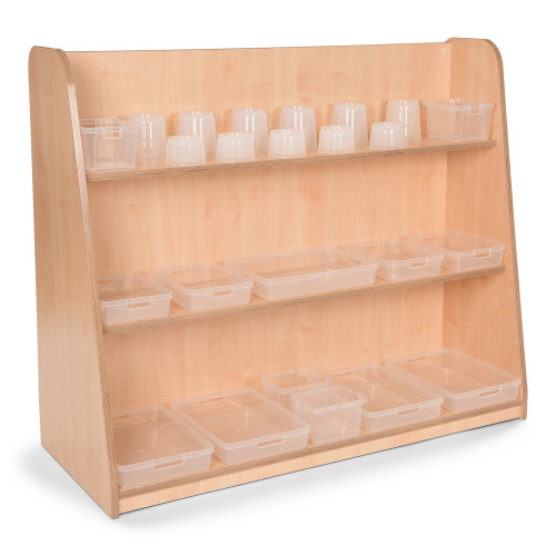High Level Unit with Plastic Storage & Pots - Transparent