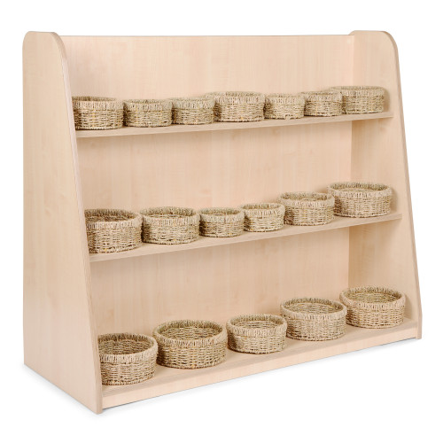 High Level Unit with Round Seagrass Basket Set