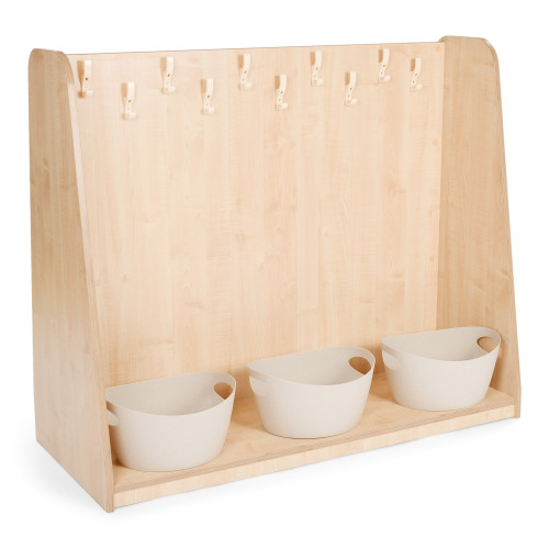 High Level Cloakroom Unit with Plastic Trug Set