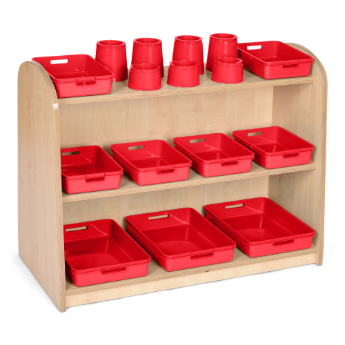 Low Level Unit with Plastic Storage & Pots