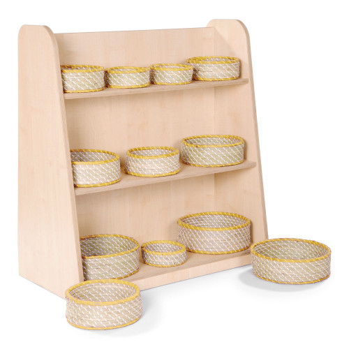 Mid Level Unit with Yellow Trim Basket Set