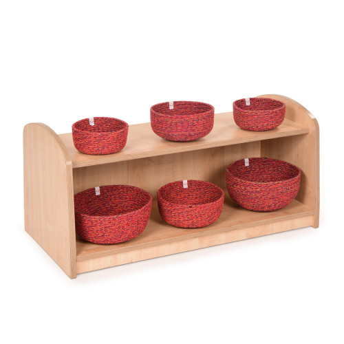 Extra Low Level Unit with Red Eco Cotton Basket Set
