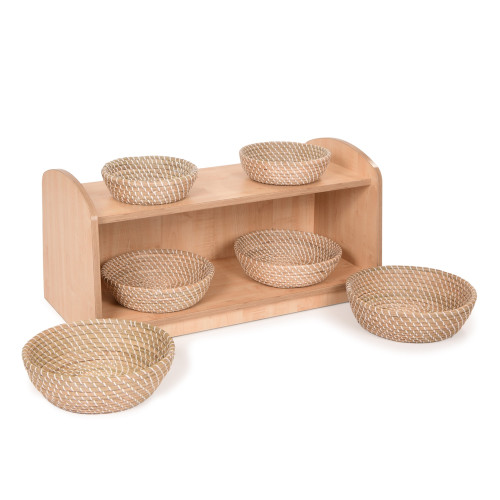 Extra Low Level Unit with Natural Round Basket Set