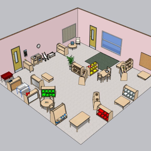 Large Complete Classroom 2-3yrs CAD