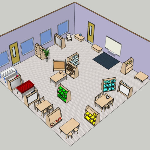 Large Complete Classroom 5-7yrs CAD