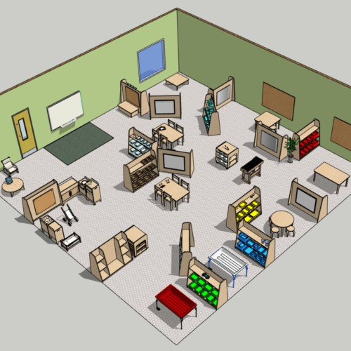 Large Complete Classroom 4-5yrs CAD