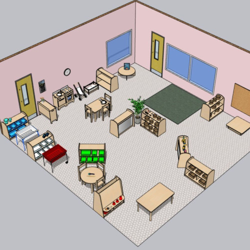 Medium Complete Classroom 2-3yrs CAD