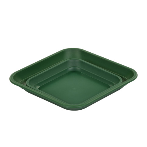 Green Set Of Coloured Square Trays