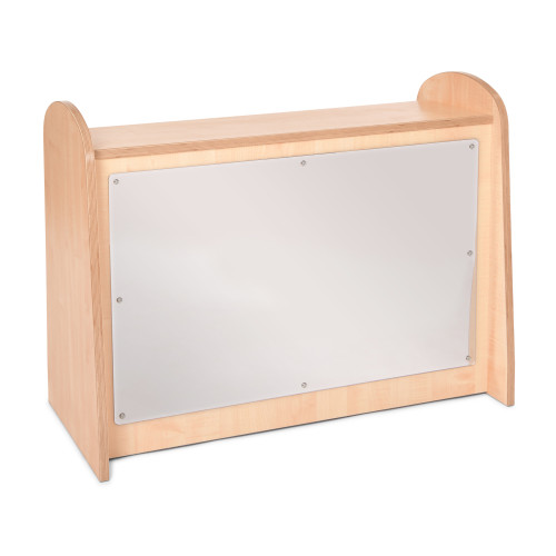Low Level Closed Shelving Unit With Mirror