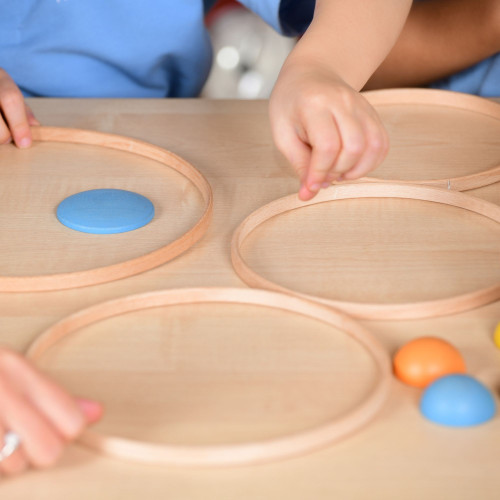 Set Of Large Wooden Rings Maths