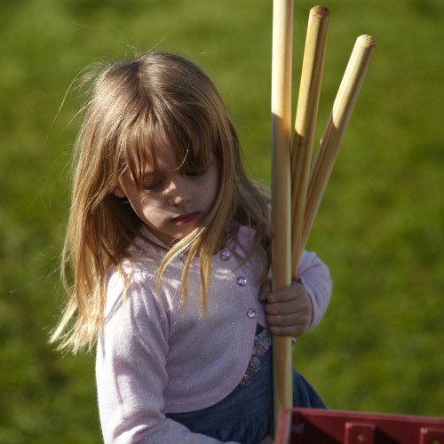 Outdoor Set Of Wooden Poles