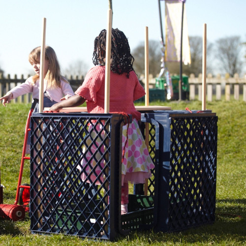 Outdoor Dark Blue Play Crate