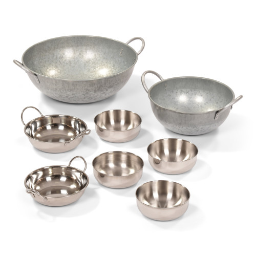 Set of Outdoor Metal Bowls