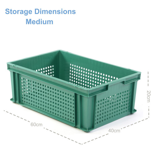 Early Years Outdoor Storage Medium Green Crate