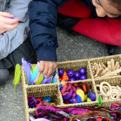 Early Years Outdoor Creative Weaving Basket