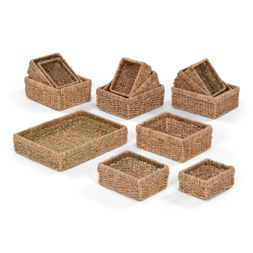 Low Level Square Seagrass Basket Set