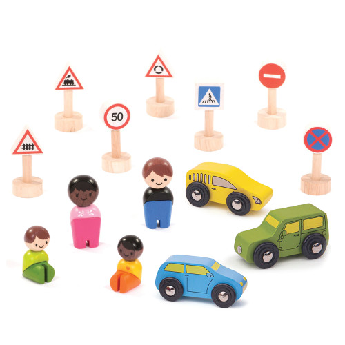Wooden Around Town Figures Small World Characters