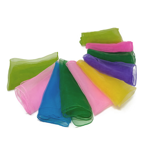 Set Of 10 Sheer Coloured Scarves