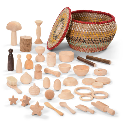 Wooden Resource Treasure Basket