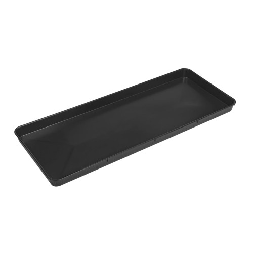 Large Black Plastic Rectangular Tray