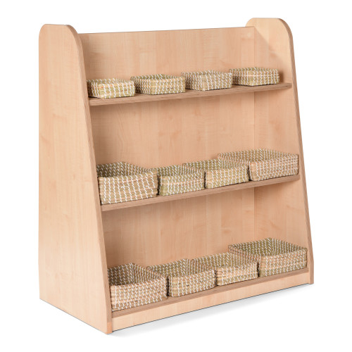 Mid Level Shelving Unit with Natural Basket Set