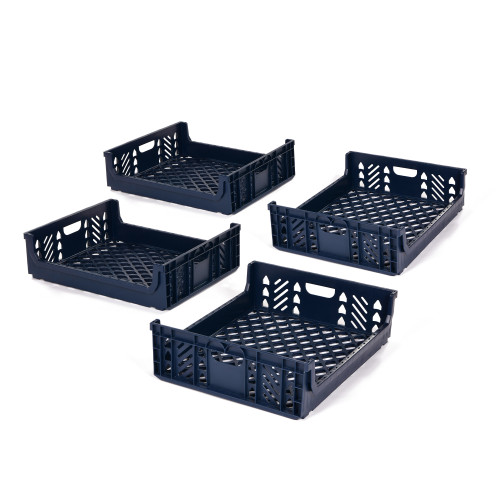 Set of Dark Blue Play Crates