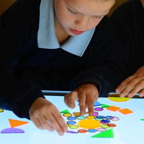 Set of Maths Coloured Translucent Shapes
