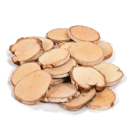 Set of Large Wooden Slices Natural Materials