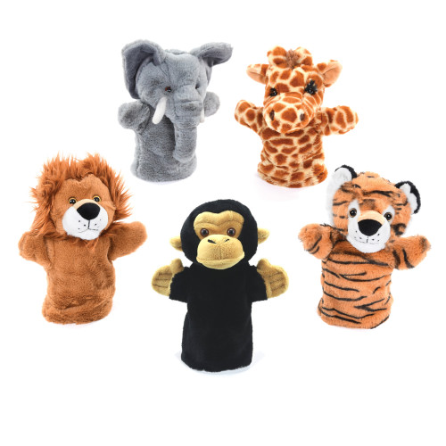 Set of Wild Animal Hand Puppets