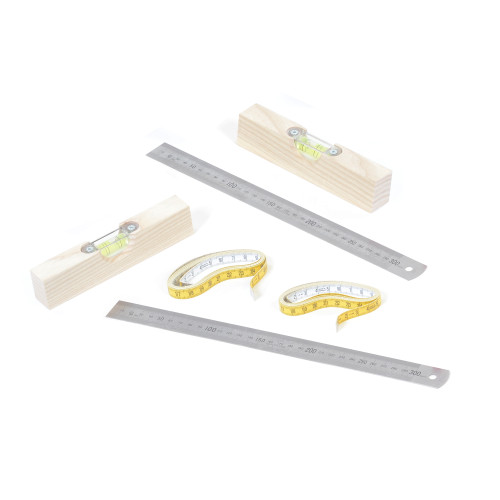 Spirit Level, Ruler and Measuring Tape Set