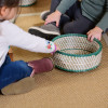 Set of Round Green Trim Baskets
