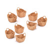 Mobile Double Sided Cloakroom Unit with Natural Basket Set