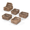 Mobile Double Sided Cloakroom Unit with Rattan Basket Set