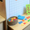 High Level Unit with Round Seagrass Basket Set