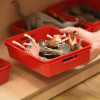 Low Level Unit with Plastic Storage & Pots (Red)