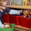 Mid Level Unit with Plastic Storage (Red)