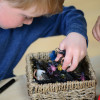 Low Level Unit with Square Seagrass Basket Set