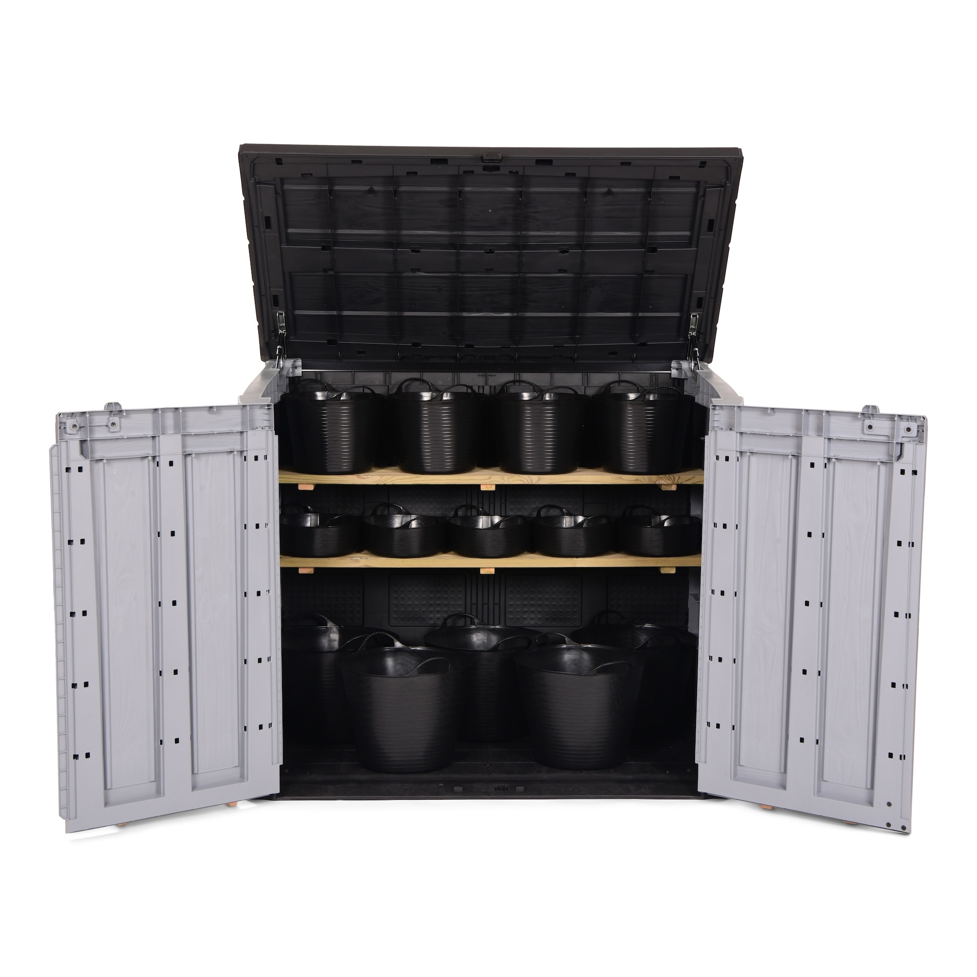 Compact Store with Black Storage Trugs